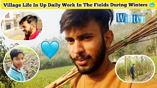 Village Life in UP 😍: Daily Work in the Fields during Winter 🥶 l Vivek Chauhan Vlogs l 