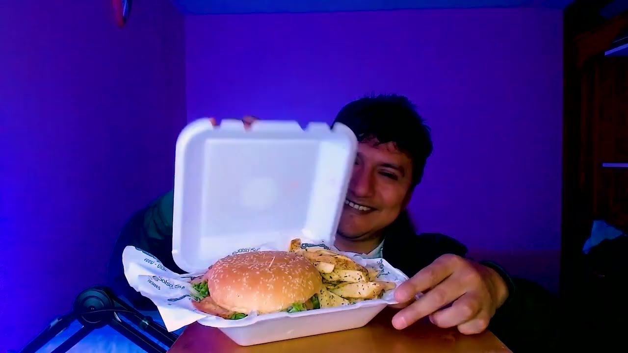🍔 ASMR MUKBANG Hamburguesa Doble Carne y Doble Queso 🤤 Sonidos reales