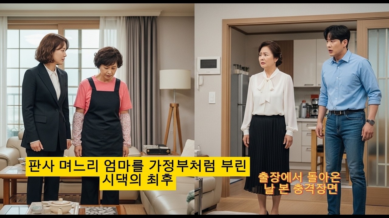 판사 며느리 몰래 친정엄마를 식모로 부린 시댁의 최후 ㅣ시어머니갑질 ㅣ판사며느리ㅣ가족갈등ㅣ인과응보ㅣ통쾌한이야기ㅣ시니어롱폼