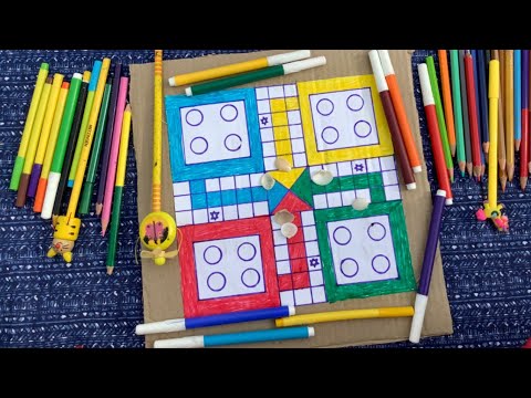 how to make ludo game? by veeksha 🎲 DIY ludo board,dice,tokens|easy step by step guide|ludo board