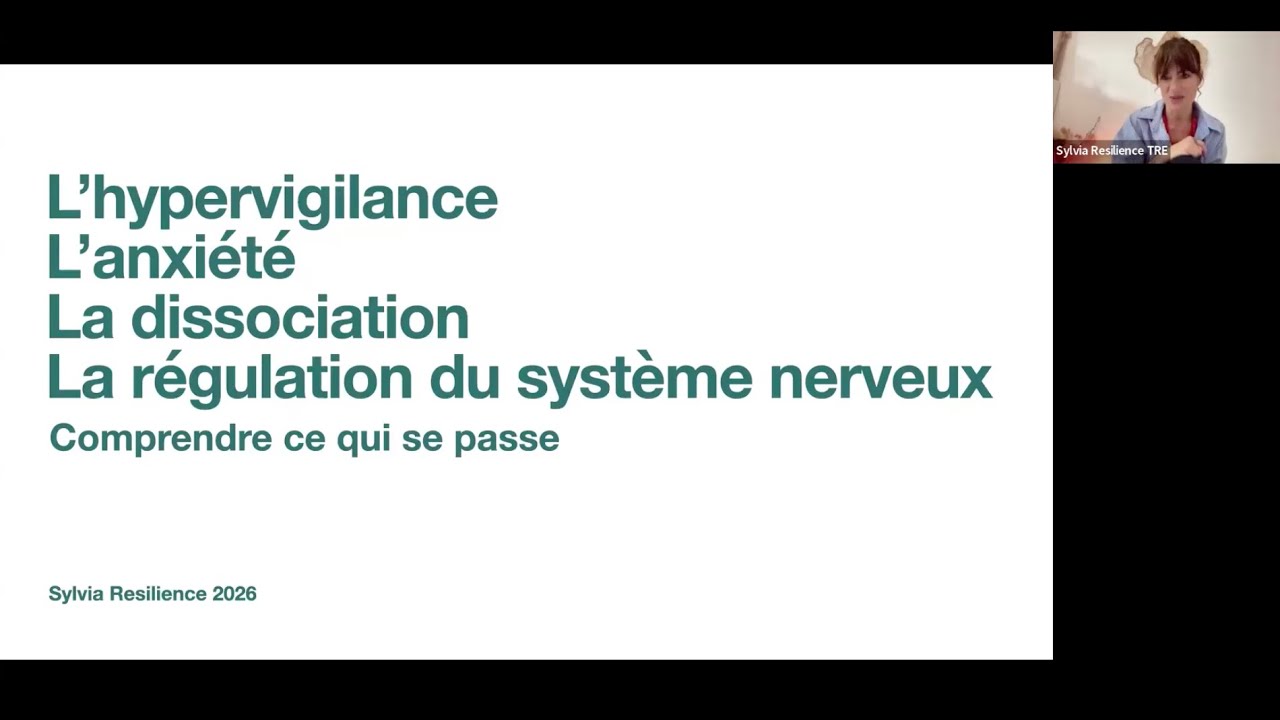 Hypervigilance, anxiété, la dissociation: la régulation du système nerveux.