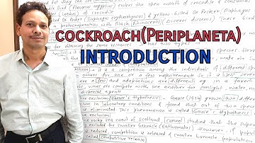 Cockroach(Periplaneta) | Introduction | For  IAS,NEET,GATE,NET and BSc
