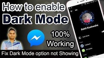 How to Enable Dark mode feature in facebook messenger app | 100% Working | Fix option not showing