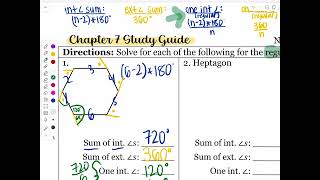 Chapter 7 Study Guide #1 - #4