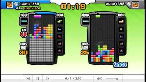 Tetris Friends Battle 2P Playthrough with Mirror Match