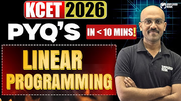 Linear Programming KCET PYQ