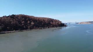 PORT COSTA CALIFORNIA CARQUINEZ STRAIGHT AERIAL DRONE VIEW FOOTAGE BAY OCEAN