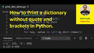 How to Print a dictionary without quote and brackets in Python