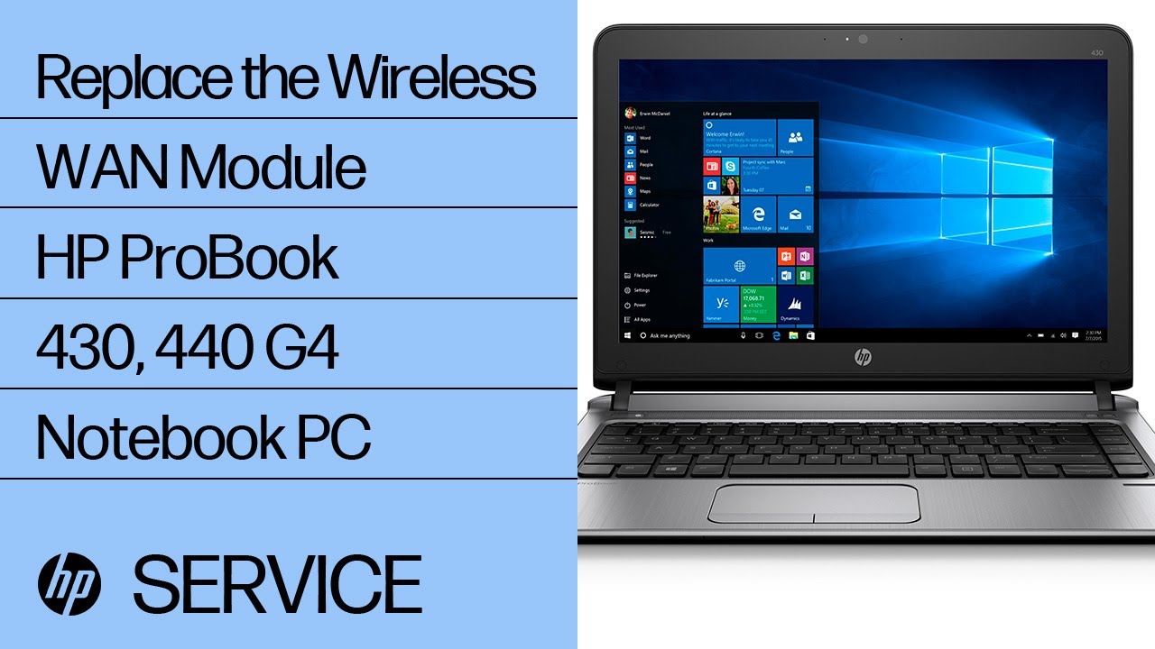 Replace the Wireless WAN Module | HP ProBook 430, 440 G4 Notebook PC | HP