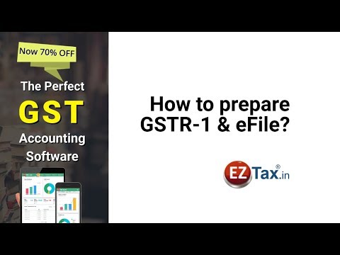 How to prepare GSTR-1 & eFile in EZTax.in Books Accounting Software? - video from EZTax