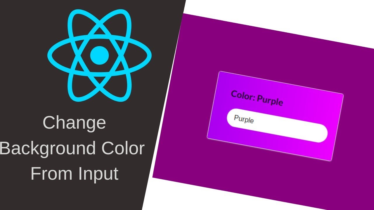 Change Background Color With React - YouTube