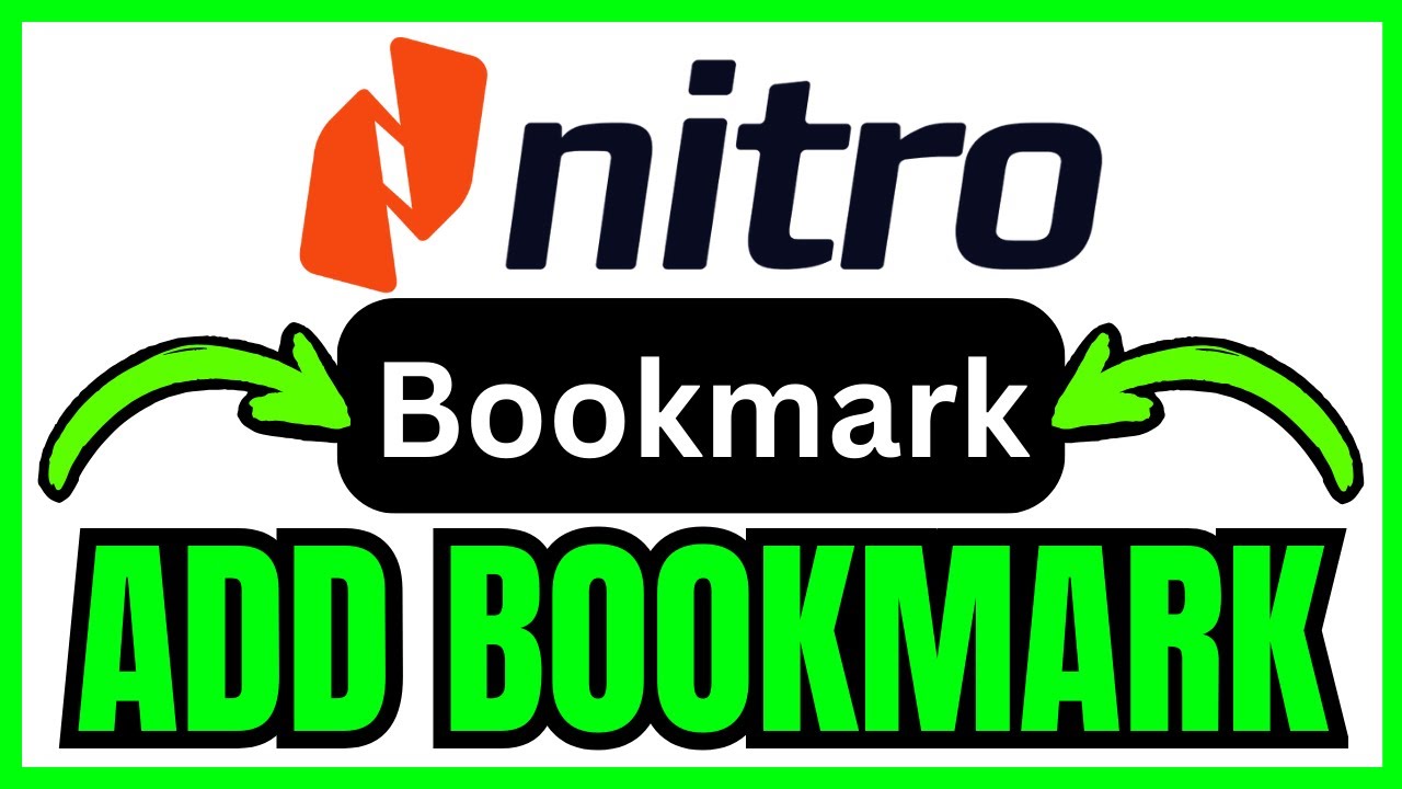How To ADD BOOKMARK In Nitro PDF (QUICK & EASY) 2026