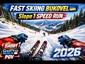 Fast Skiing Bukovel, Ukraine | Slope 1 Speed Run | Short GoPro Ski POV 2026
