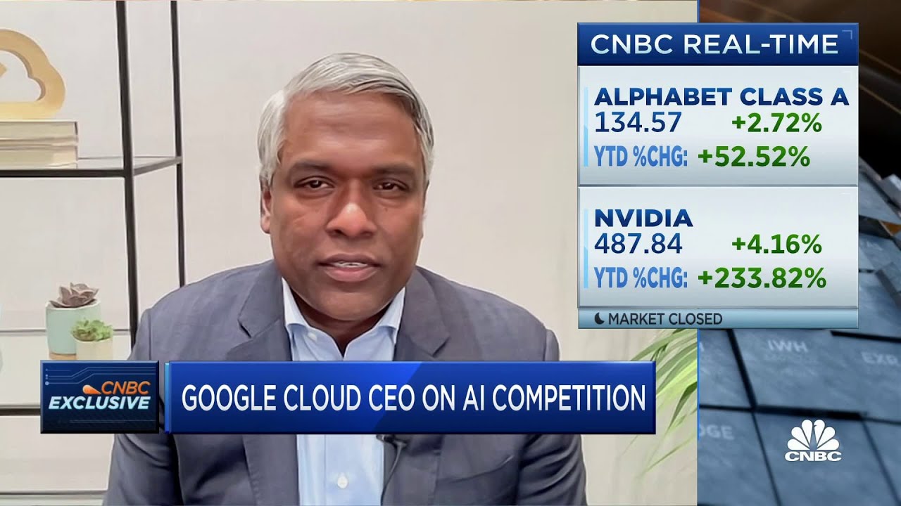 Read more about the article Google Cloud CEO Thomas Kurian: 50% of all AI startups run on Google Cloud – CNBC Television