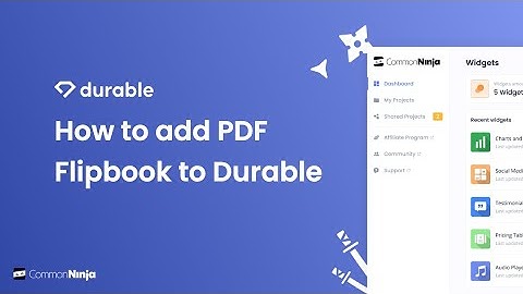 How to add a PDF Flipbook to Durable