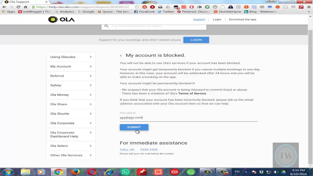 How to unblock OLA account (For only incorrectly blocked accounts) - 