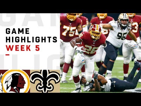 Redskins vs. Saints Week 5 Highlights | NFL 2018