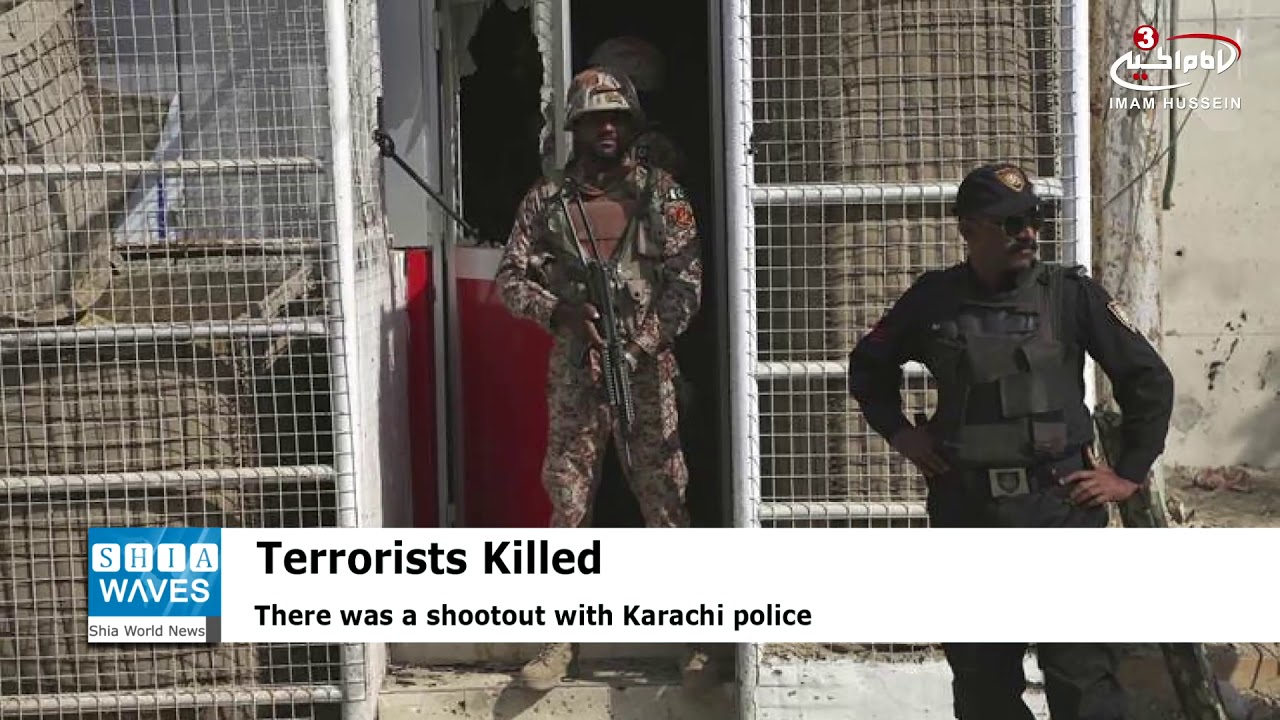 Three terrorists killed in a gunfight with police in Karachi