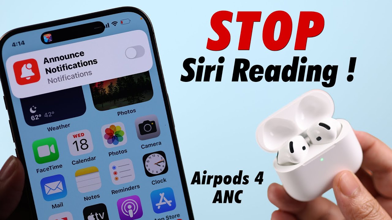 How To Turn off Siri Read Message on Airpods 4 ANC! [Turn Off Notifications]