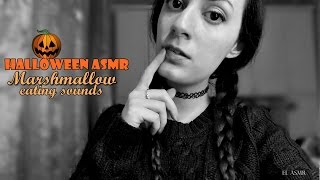 ★ASMR italiano★ 🎃speciale HALLOWEEN🎃 "mELcoledì Addams" Marshmallow eating sound! (soft spoken) screenshot 2