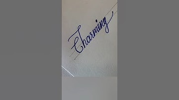 "Charming" Cursive Handwriting