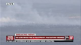 Hundreds of homes evacuated after brush fire in Frostproof