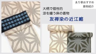 大柄で個性的！友禅染の近江縮