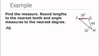 Geometry: Section 8.5 Part 1- Law of SInes