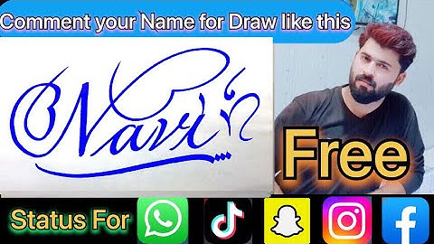 Navi Name Signature Calligraphy Status | How to Cursive write with cut Marker #navi @navi