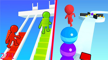 Bridge Race Vs Stack Rider - Android iOS Gameplay Walkthrough - Mobile Games - 271