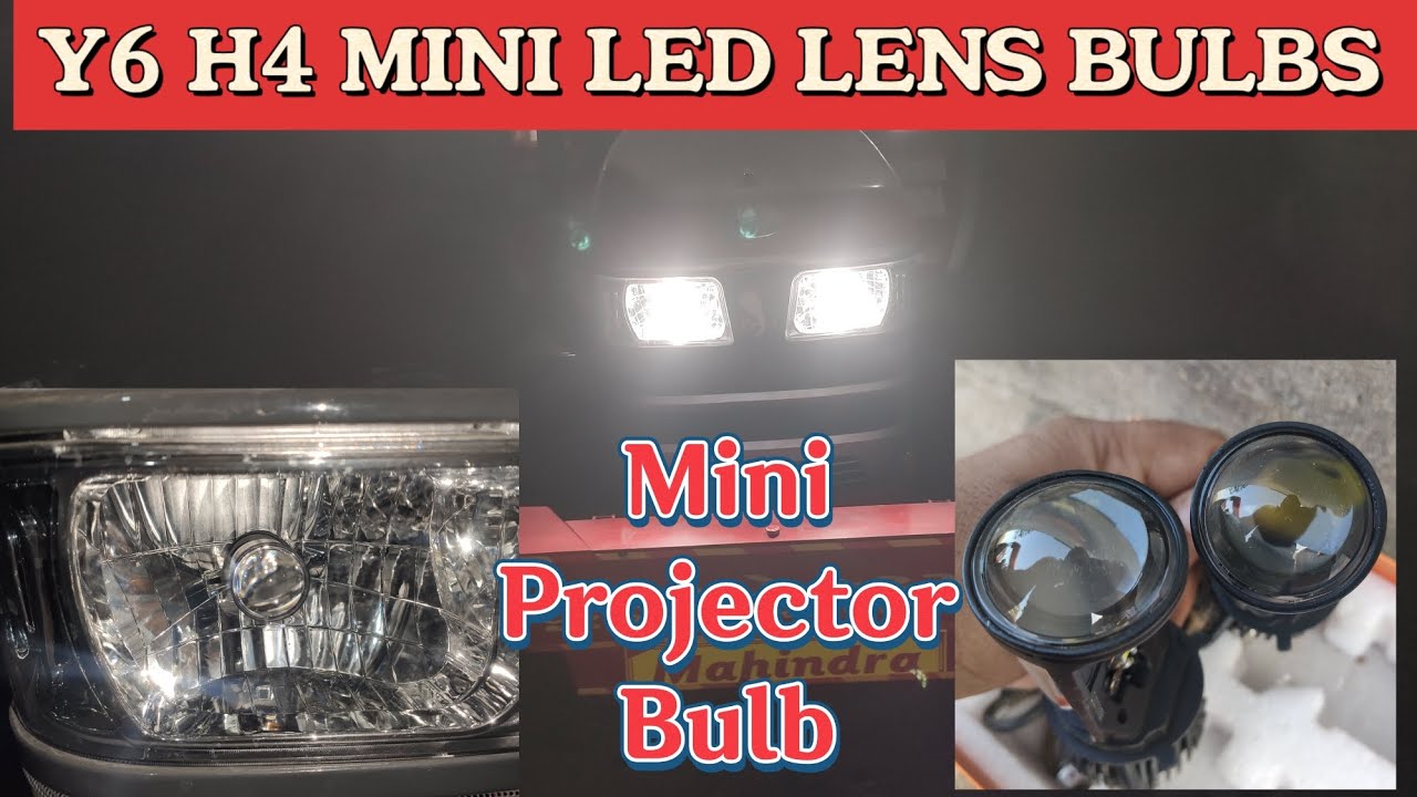 Y6 H4 MINI LED LENS | Mini Projector Bulb | Best Led Bulb For Car | Y6 ...
