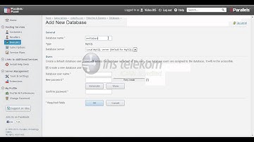 Plesk Yeni Veritabanıı Oluşturma