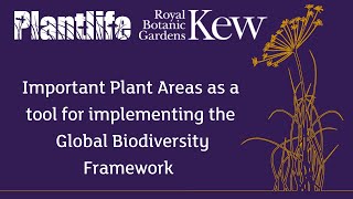 Important Plant Areas- a tool for Implementing the Global Biodiversity Framework (CoP15 side event)