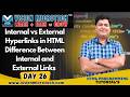 Internal vs External Hyperlinks in HTML | Difference Between Internal and External Links