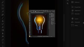Light Effect on Bulb Adobe photoshop #photography#art #shorts #photo @AMTrends003