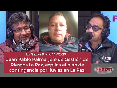 Juan Pablo Palma, jefe de Gestión de Riesgos, explica el plan de contingencia por lluvias en La Paz.