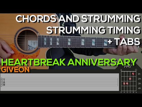 Giveon - Heartbreak Anniversary Guitar Tutorial [CHORDS AND STRUMMING + TABS]