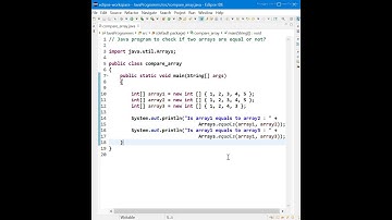 Java Program to Check If Two Arrays are equal or Not ||#shorts #ytshorts #youtubeshorts #javaprogram