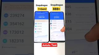 Snapdragon 7+Gen2 vs 888+ Antutu Test 