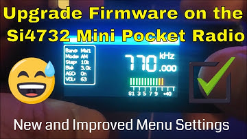 How to upgrade the firmware on the Si4732 Mini Pocket Radio