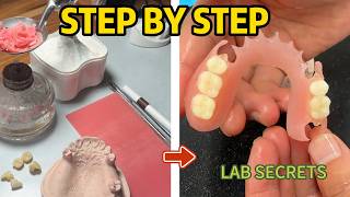 The "Birth" of a Denture: Relaxing Full Process Showcase✨🦷 #DentureMaking #StepByStep#Satisfying