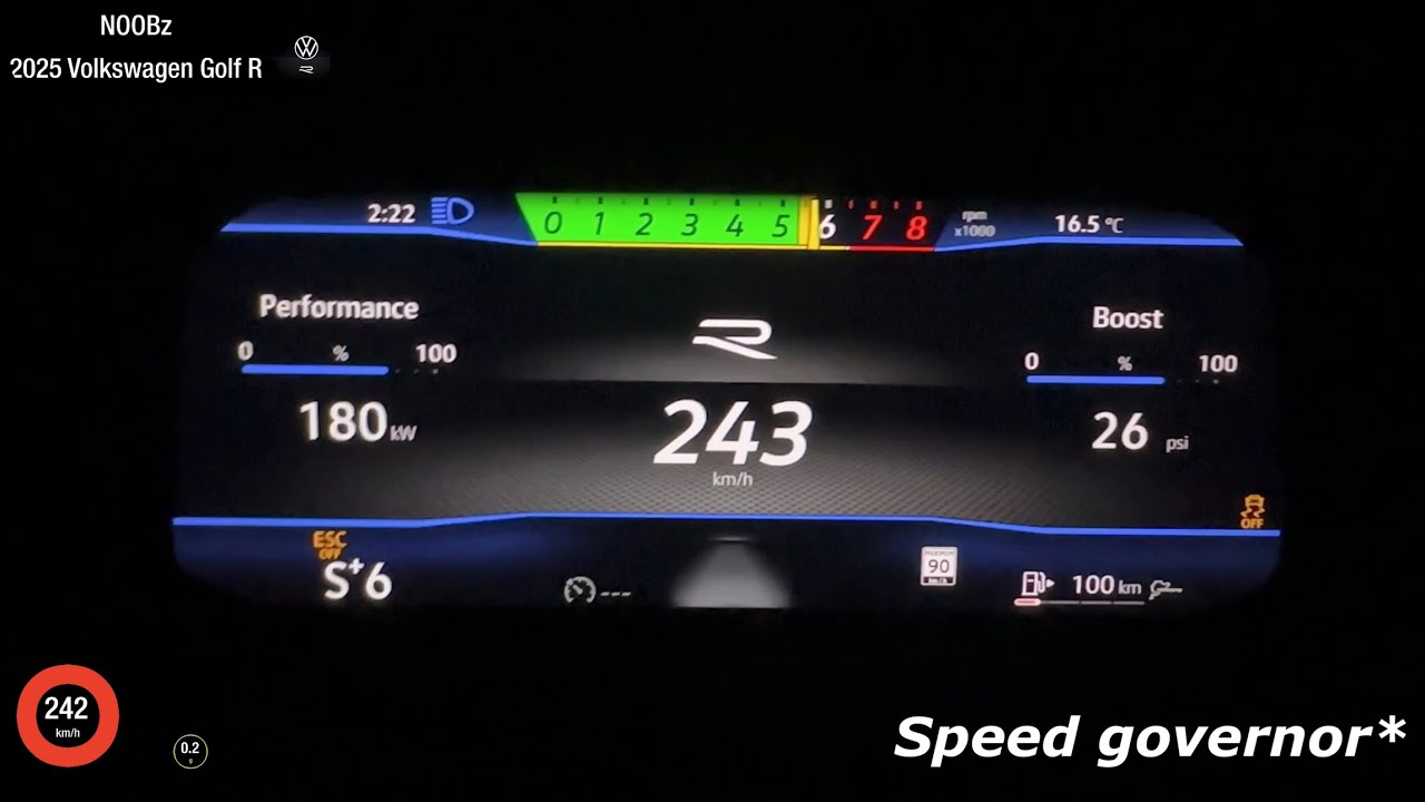 2025 VW Golf 8.5R Black Edition | Top speed acceleration | 100% STOCK !!!