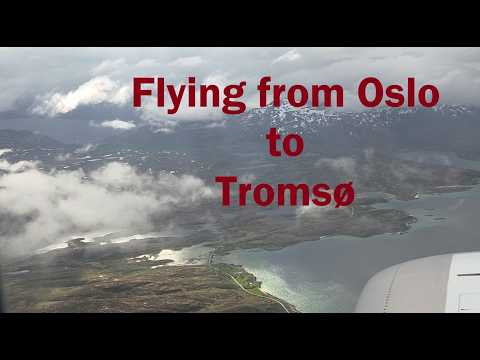Flight from Oslo to Tromsø airport.