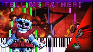 Video thumbnail of "MiatriSs - Tell Me Father (FNAF Song) [Duet Piano Tutorial by Danvol] - Synthesia HD"