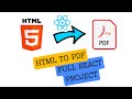 Convert HTML to PDF in React with react-pdf - Beginner Tutorial