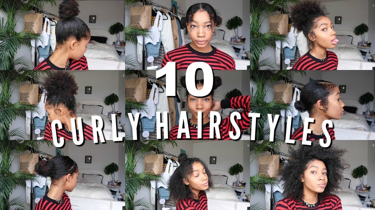 10 Easy Curly Hairstyles Natural Hair 2018 Youtube