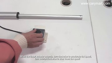 Use a governor to adjust the movement speed of a linear actuator