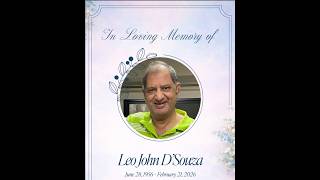 Funeral Mass of Leo John D'Souza on 24.2.26, Live Streaming 3.45 pm Onwards