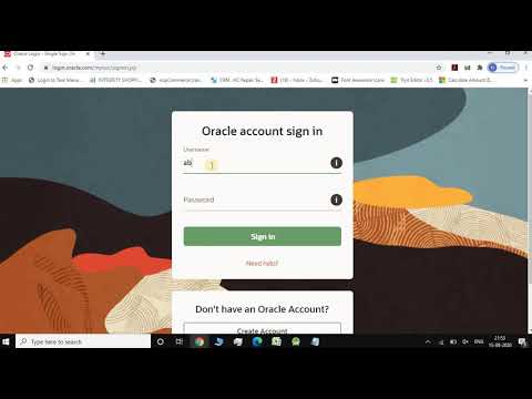 how to login in oracle account 2020