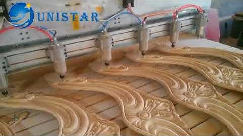 Multi -head 8 spindles  cnc engraving machine for wood carving